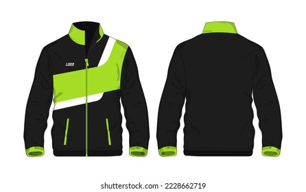 Sport Jacket green and black template for design on white background. Vector illustration eps 10.