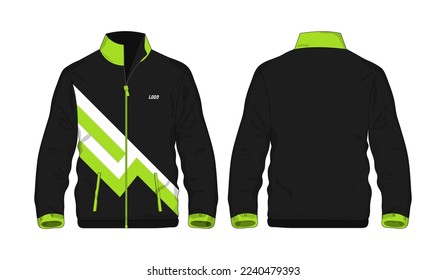 Sport Jacket green and black template for design on white background. Vector illustration eps 10.