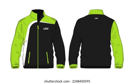 Sport Jacket green and black template for design on white background. Vector illustration eps 10.