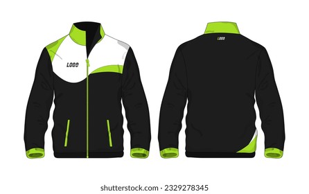 Sport Jacket green and black template for design on white background. Vector illustration eps 10. svg