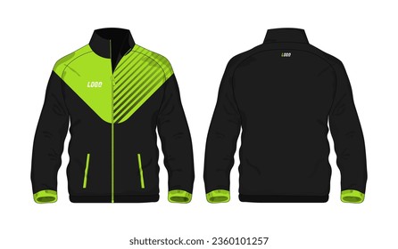 Sport Jacket green and black template for design on white background. Vector illustration eps 10.