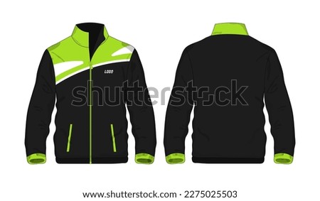 Sport Jacket green and black template for design on white background. Vector illustration eps 10.