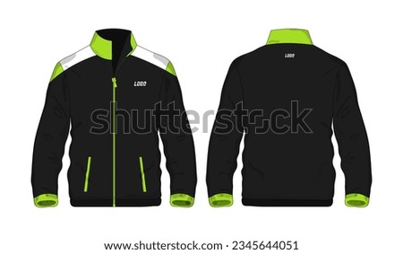 Sport Jacket green and black template for design on white background. Vector illustration eps 10.