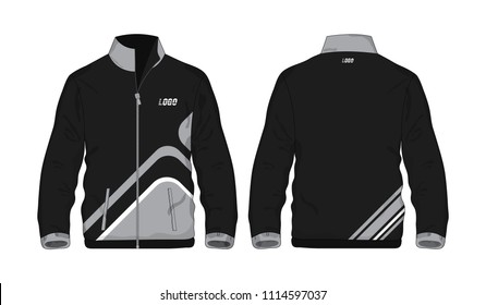 Sport Jacket grey and black template for design on white background. Vector illustration eps 10.