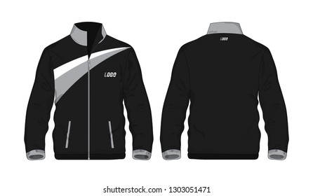 Sport Jacket grey and black template for design on white background. Vector illustration eps 10.