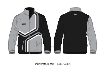 Sport Jacket grey and black template for design on white background. Vector illustration eps 10.