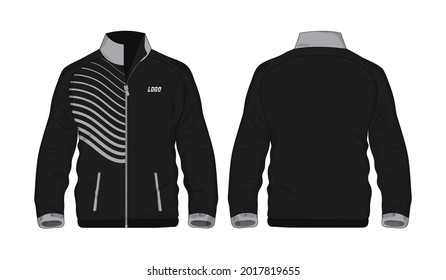 Sport Jacket grey and black template for design on white background. Vector illustration eps 10.