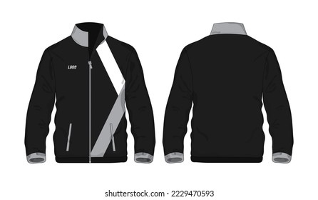 Sport Jacket Grey and black template shirt for design on white background. Vector illustration eps 10.