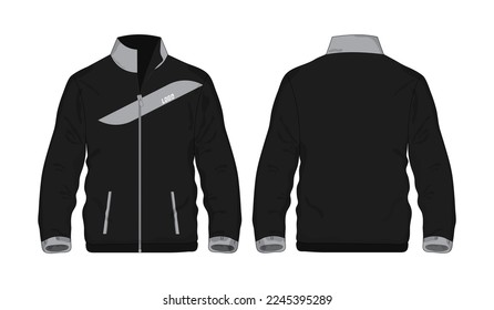 Sport Jacket Grey and black template shirt for design on white background. Vector illustration eps 10.
