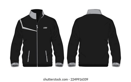 Sport Jacket Grey and black template shirt for design on white background. Vector illustration eps 10.