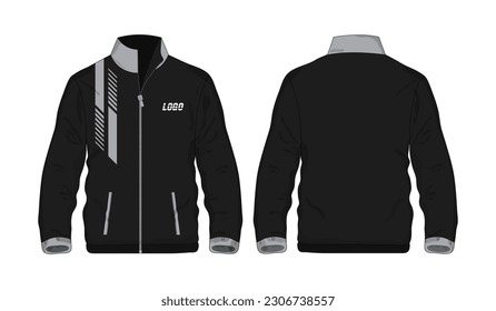 Sport Jacket Grey and black template shirt for design on white background. Vector illustration eps 10.
