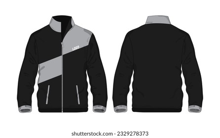 Sport Jacket Grey and black template shirt for design on white background. Vector illustration eps 10.