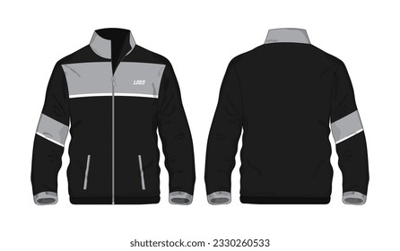 Sport Jacket Grey and black template shirt for design on white background. Vector illustration eps 10.