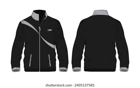 Sport Jacket Grey and black template shirt for design on white background. Vector illustration eps 10.