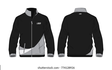 Sport Jacket Grey   black template for design white background  Vector illustration eps 10 