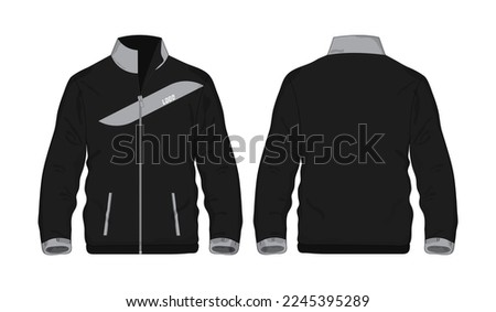 Sport Jacket Grey and black template shirt for design on white background. Vector illustration eps 10.