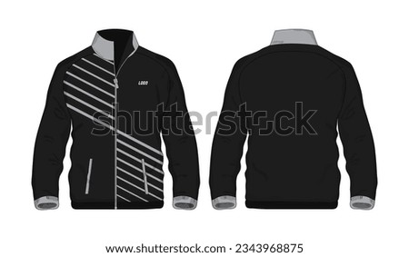 Sport Jacket Grey and black template shirt for design on white background. Vector illustration eps 10.