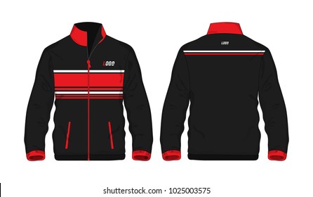 Sport Jacket Red and black template for design on white background. Vector illustration eps 10.
