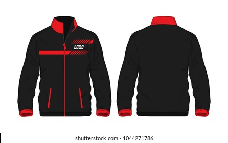 Sport Jacket red and black template for design on white background. Vector illustration eps 10.