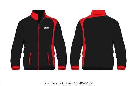 Sport Jacket red and black template for design on white background. Vector illustration eps 10.
