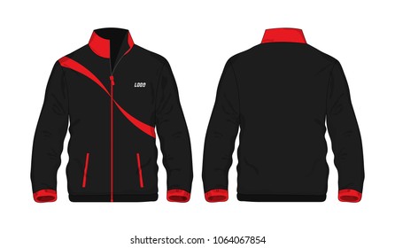 Sport Jacket red and black template for design on white background. Vector illustration eps 10.