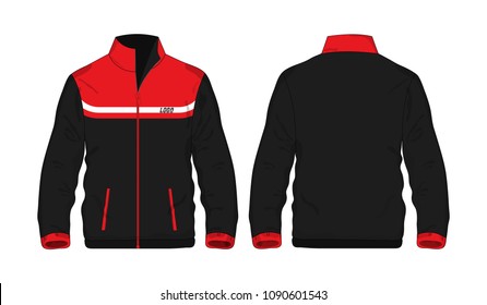 Sport Jacket red and black template for design on white background. Vector illustration eps 10.