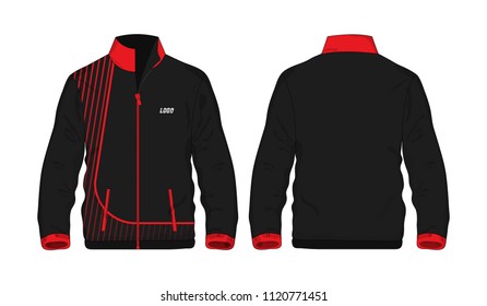 Sport Jacket Red and black template shirt for design on white background. Vector illustration eps 10.
