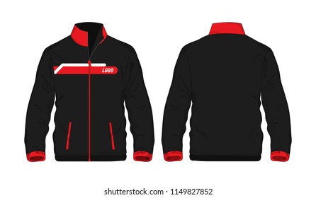Sport Jacket Red and black template shirt for design on white background. Vector illustration eps 10.
