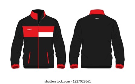 Sport Jacket Red and black template shirt for design on white background. Vector illustration eps 10.