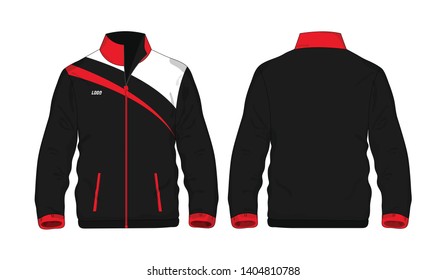 Sport Jacket Red and black template shirt for design on white background. Vector illustration eps 10.