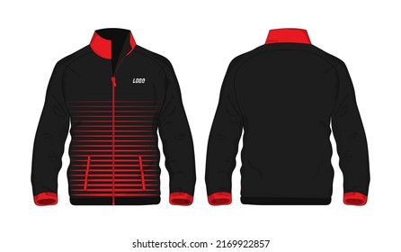 Sport Jacket Red and black template shirt for design on white background. Vector illustration eps 10.