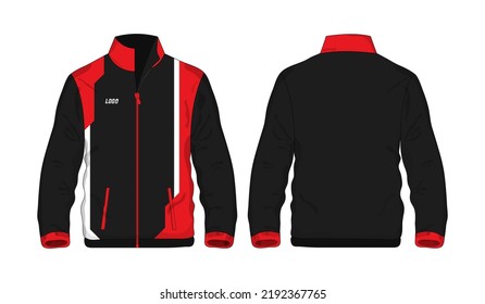 Sport Jacket Red and black template shirt for design on white background. Vector illustration eps 10.