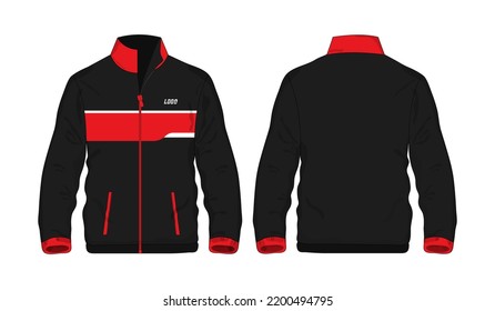 Sport Jacket Red and black template shirt for design on white background. Vector illustration eps 10.