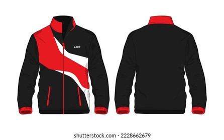 Sport Jacket Red and black template shirt for design on white background. Vector illustration eps 10.