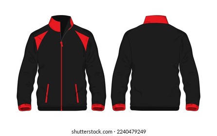 Sport Jacket Red and black template shirt for design on white background. Vector illustration eps 10.