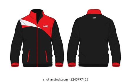 Sport Jacket Red and black template shirt for design on white background. Vector illustration eps 10.