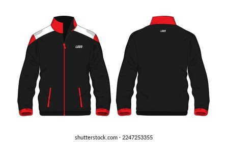 Sport Jacket Red and black template shirt for design on white background. Vector illustration eps 10.