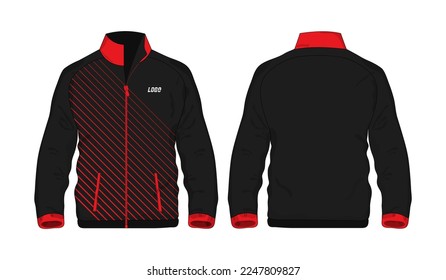 Sport Jacket Red and black template shirt for design on white background. Vector illustration eps 10.
