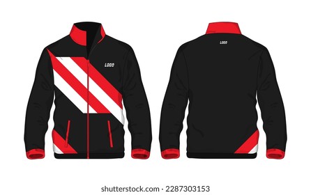 Sport Jacket Red and black template shirt for design on white background. Vector illustration eps 10.