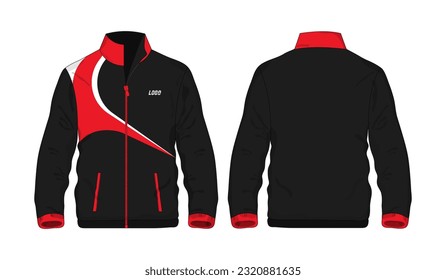 Sport Jacket Red and black template shirt for design on white background. Vector illustration eps 10.