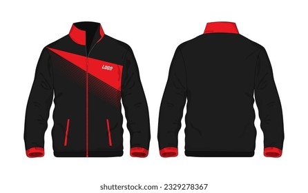 Sport Jacket Red and black template shirt for design on white background. Vector illustration eps 10.