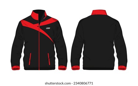 Sport Jacket Red and black template shirt for design on white background. Vector illustration eps 10.