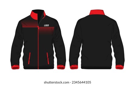 Sport Jacket Red and black template shirt for design on white background. Vector illustration eps 10.