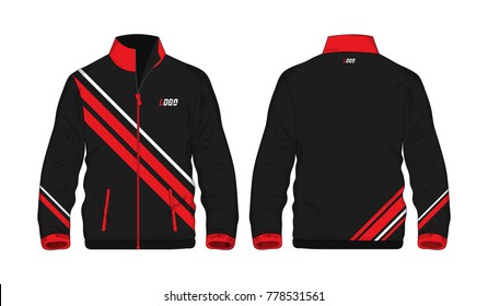 Sport Jacket red and black template for design on white background. Vector illustration eps 10.