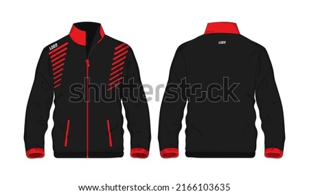 Sport Jacket Red and black template shirt for design on white background. Vector illustration eps 10.