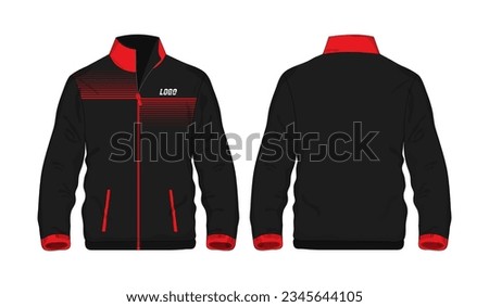 Sport Jacket Red and black template shirt for design on white background. Vector illustration eps 10.