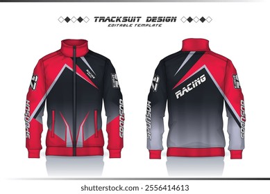 Sport Jacket Tracksuit Windbreaker motocross sport uniform template for design