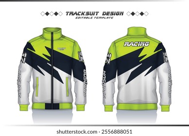 Sport Jacket Tracksuit Windbreaker motocross sports uniform template for design