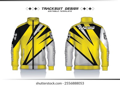 Sport Jacket Tracksuit Windbreaker motocross sports uniform template for design