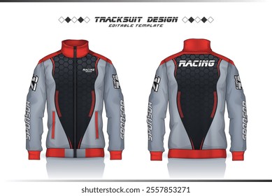 Sport Jacket Tracksuit Windbreaker motocross sports uniform template for design